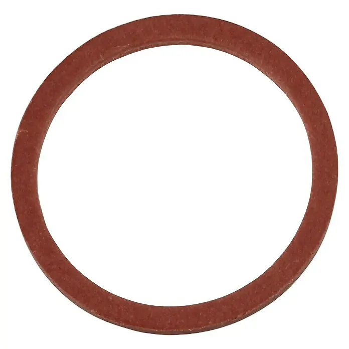 Fiberdichtung - ½″, Geeignet für: Schlauchverschraubungen, 3 Stk. - Abbildung eines roten Dichtungsrings, eines wesentlichen Elements für sichere Verbindungen in verschiedenen Anwendungen.