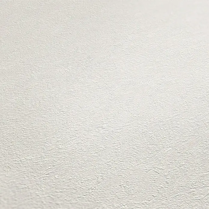 A.S. Création Industrial Vliestapete - Creme, Uni, 10,05 x 0,53 m - Nahaufnahme einer weißen, strukturierten Tapete, die eine subtile und elegante Oberfläche für jeden Raum bietet.