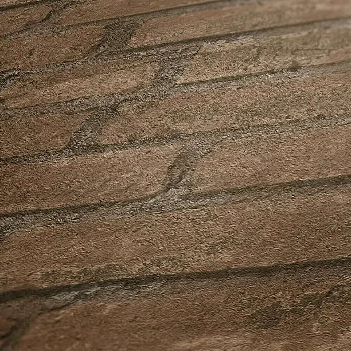 A.S. Création Industrial Vliestapete Ziegelstein - Braun, Steinoptik, 10,05 x 0,53 m - Braune Ziegelwand mit dunklen Fugen und rustikaler Textur, ideal für Hintergründe und dekorative Zwecke.