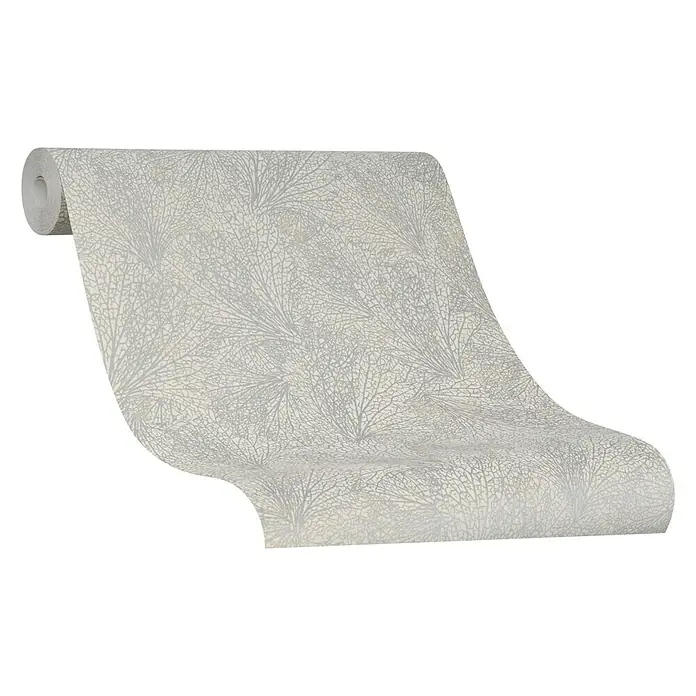 Marburg La Veneziana IV Vliestapete - Beige/Grau, Grafisch, 10,05 x 0,53 m - Rolle Tapete mit feinem, floralem Muster in hellen Farbtönen, ideal für eine elegante Wandgestaltung im Wohnbereich.