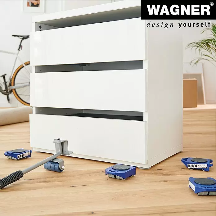 Wagner System Transportroller - L x B x H: 11,7 x 7,9 x 3,4 cm, Traglast: 200 kg, Kunststoff - Anwendungsbeispiel
