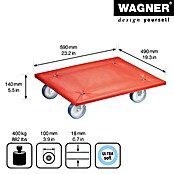 Wagner System Transportroller MM1397 (L x B x H: 59 x 49 x 12,3 cm, Traglast: 400 kg)