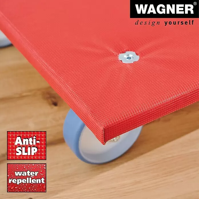 Wagner System Transportroller MM1397 - L x B x H: 59 x 49 x 12,3 cm, Traglast: 400 kg, Holz - Detailaufnahme
