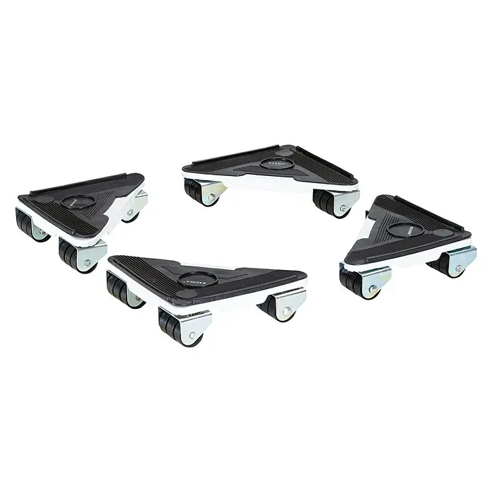 Wagner System Transportroller MM 1191 - L x B x H: 230 x 170 x 50 mm, Traglast: 250 kg, Stahl - Möbelroller-Set: Vier dreieckige Möbelroller mit Rollen für einfaches Bewegen schwerer Gegenstände. Ideal für Umzüge und Renovierungen.
