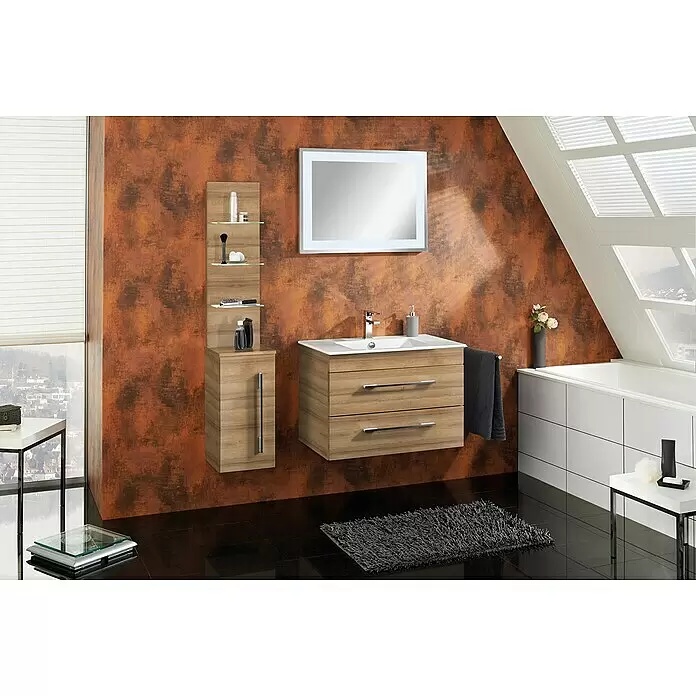 Camargue Stella Seitenschrank - 30,4 x 32,5 x 151,6 cm, Berg Eiche - Stimmungsaufnahme
