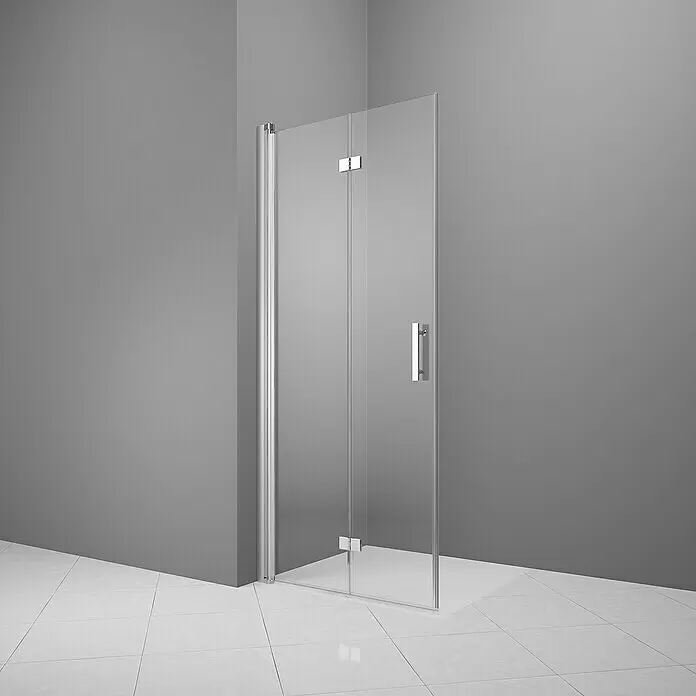 Camargue Vario Dusch-Falttür S52 - 80 x 195 cm, Beschichtet, Silber, Glasstärke: 6 mm - Stimmungsaufnahme