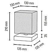 Spotlight Tischleuchte Norman Wood (25 W, L x B x H: 13,5 x 13,5 x 21 cm, Geölte Eiche, Chrom, E27) | BAUHAUS