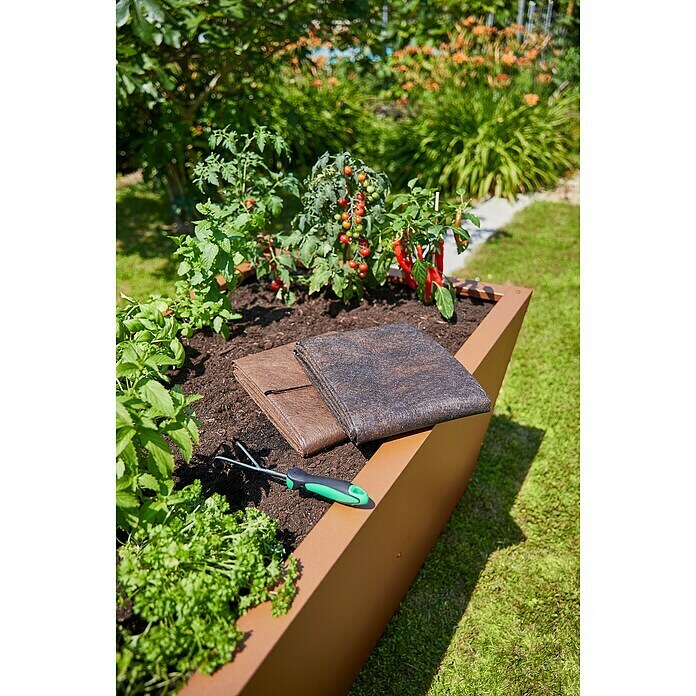 Gutta Hochbeet Valenta 200 (200 x 90 x 80 cm, Aluminium, Rost Eisen) | BAUHAUS