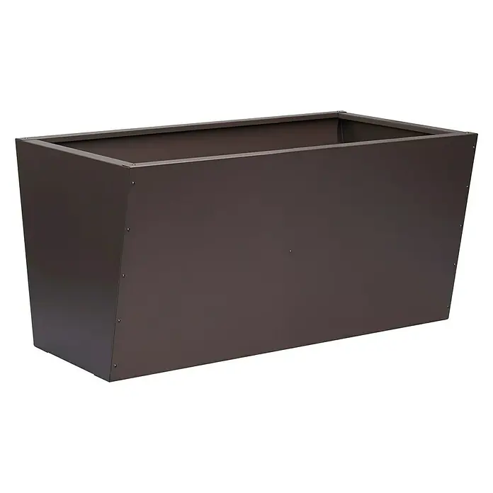 Gutta Hochbeet Valenta 150 - 150 x 90 x 80 cm, Aluminium, Rost Matt - Rechteckiger Pflanzkasten aus Metall in Braun, ideal für Garten, Terrasse oder Balkon, robust und stilvoll für Pflanzenliebhaber.