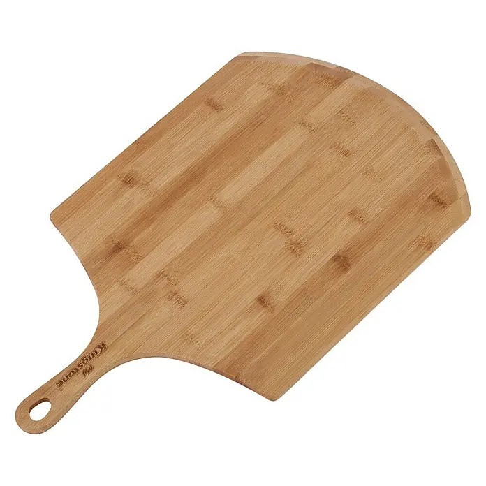 Kingstone Pizzaschaufel - L x B: 50 x 31 cm, Bambus - Holz-Pizzaschieber mit Griff und Aufhängeloch zum einfachen Aufbewahren. Ideales Küchenutensil für Pizzaliebhaber.