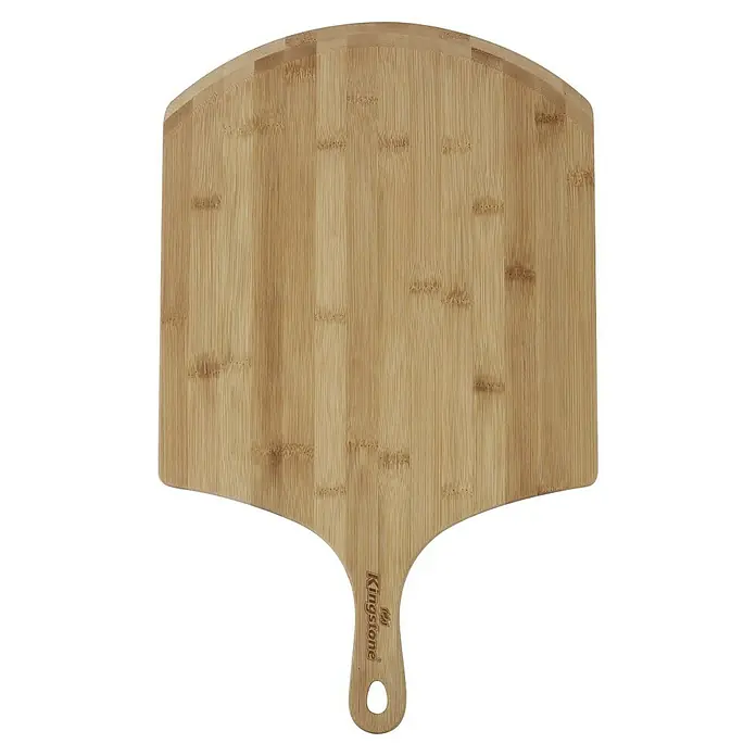 Kingstone Pizzaschaufel - L x B: 50 x 31 cm, Bambus - Ein Pizzaschieber aus Holz von Kingstone mit Loch am Griff zum Aufhängen. Ideal zum einfachen Hantieren mit Pizza im Ofen.