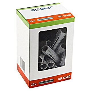 Stabilit Universeelpluggen (Diameter plug: 12 mm, Pluglengte: 60 mm, Geschikt voor: Massieve bouwmaterialen, 25 st.)