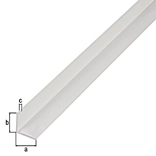 Alberts Perfil angular (L x An x Al: 1.500 x 20 x 20 mm, Espesor: 1,5 mm, Aluminio, Blanco)