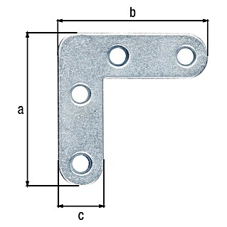 Alberts Escuadra plana (L x An x Al: 40 x 40 x 12 mm, Acero, Zincado)