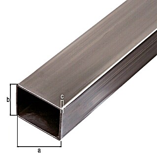Alberts Tubo rectangular (L x An x Al: 3.000 x 20 x 40 mm, Espesor: 2 mm, Acero)