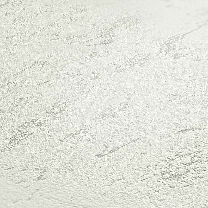 my look Flis tapeta (Bijelo, Izgled žbuke, Uni, 10,05 x 0,53 m, Bešavno)