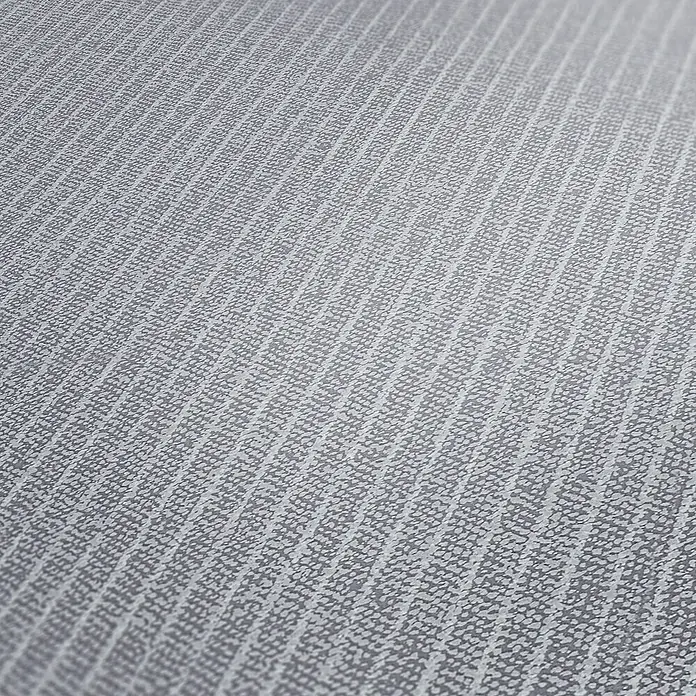 A.S. Création New Elegance Vliestapete Streifen - Hellgrau, Streifen, 10,05 x 0,53 m - Detailaufnahme eines strukturierten grauen Stoffes mit feinem diagonalem Muster. Ideal für Möbel, Vorhänge oder Wandverkleidung.