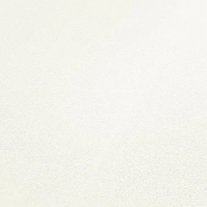 A.S. Création New Life Vliestapete - Weiß, Uni, 10,05 x 0,53 m - Nahaufnahme eines weißen, strukturierten Hintergrunds, der eine subtile, aber interessante Oberfläche für kreative Projekte bietet.