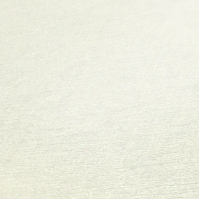 A.S. Création New Life Vliestapete mit feiner Struktur - Creme, Uni, 10,05 x 0,53 m - Nahaufnahme einer strukturierten, weißen Tapete, die eine subtile Eleganz und eine sanfte Textur für moderne Innenräume bietet.