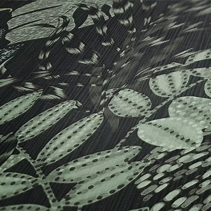 A.S. Création Metropolitan Stories II Vliestapete Blätter - Schwarz, Floral, 10,05 x 0,53 m - Detailaufnahme