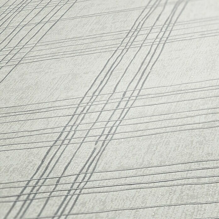 A.S. Création Metropolitan Stories II Vliestapete Karo (Beige/Silber, Grafisch, 10,05 x 0,53 m) | BAUHAUS