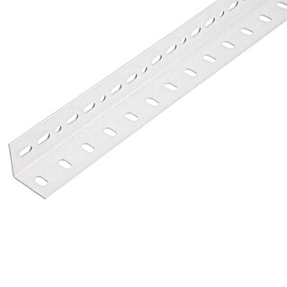 Alberts Perfil angular Conceptor® (Blanco, L x An x Al: 2.000 x 35 x 35 mm, Acero, Perforado)