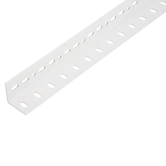 Alberts Winkelprofil Conceptor® - 1.000 x 35 x 35 mm, Stärke: 1,5 mm, Weiß kunststoffbeschichtet - Metallwinkelprofil mit Löchern, ideal für Konstruktion und Befestigung. Das weiße Profil ist robust und vielseitig einsetzbar.