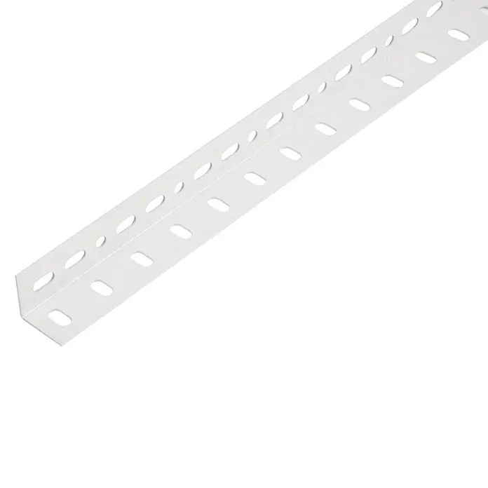 Alberts Winkelprofil Conceptor® - 2.000 x 25 x 25 mm, Stärke: 1,2 mm, Weiß kunststoffbeschichtet - Ein weißes Winkelprofil mit Löchern zur einfachen Montage und vielseitigen Verwendung im Bau- und DIY-Bereich.