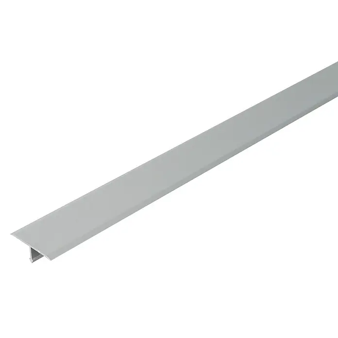 Alberts Abdeckprofil - B x L: 25 x 2.600 mm, Stärke: 1 mm, Aluminium, Silber - Übergangsprofil in T-Form, ideal zum Verbinden von Bodenbelägen. Das Profil ist grau und sorgt für einen sauberen Übergang zwischen verschiedenen Räumen.