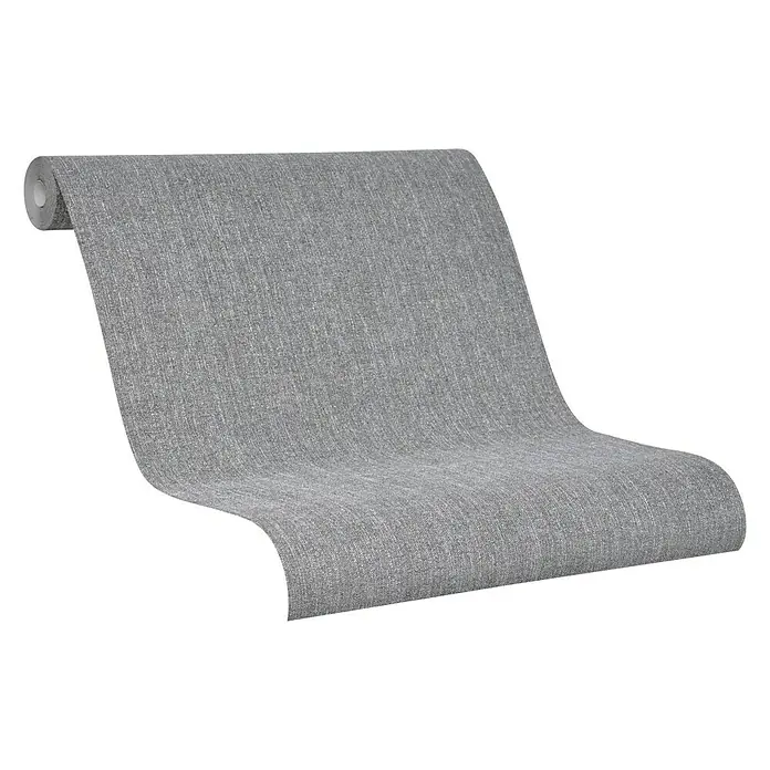 SCHÖNER WOHNEN-Kollektion Vliestapete Unistruktur - Grau/Braun, Uni, 10,05 x 0,53 m - Graue Textiltapete auf einer Rolle, die eine dezente und stilvolle Wanddekoration für jeden Raum bietet.