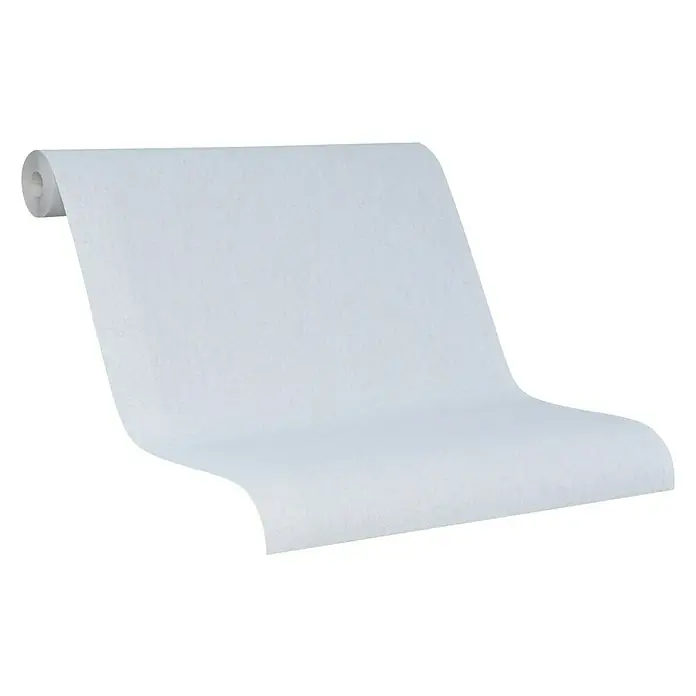 SCHÖNER WOHNEN-Kollektion Vliestapete Unistruktur - Blau, Uni, 10,05 x 0,53 m - Eine Rolle schlichte, weiße Tapete auf einem dunklen Hintergrund, ideal für moderne Wohnräume und einfache Wandgestaltungen.