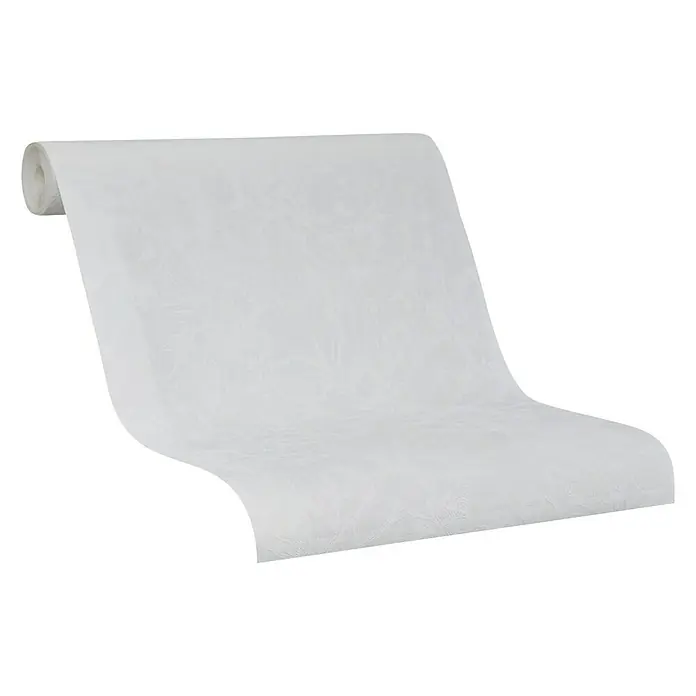 SCHÖNER WOHNEN-Kollektion Vliestapete - Weiß, Floral, 10,05 x 0,53 m - Eine Rolle elegant gemusterter, weißer Tapete, die eine raffinierte Textur und ein subtiles Design für stilvolle Wände bietet.