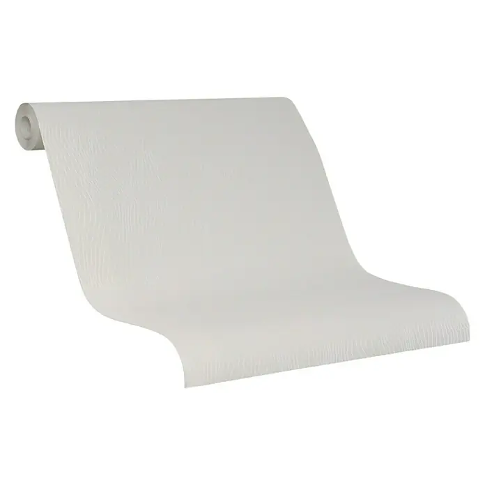 SCHÖNER WOHNEN-Kollektion Vliestapete Maserung - Beige, Grafisch, 10,05 x 0,53 m - Nahaufnahme einer Rolle weißer Raufasertapete, die ihre Textur und ihr Design hervorhebt.\n