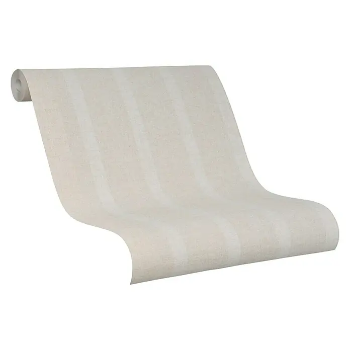 SCHÖNER WOHNEN-Kollektion Vliestapete Unistreifen - Beige, Streifen, 10,05 x 0,53 m - Eine Rolle gestreifte Tapete in einem neutralen Farbton, die sich ideal für die Gestaltung von Innenräumen eignet.