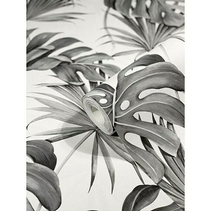 SCHÖNER WOHNEN-Kollektion New Spirit Vliestapete Fensterblatt (Anthrazit,  Floral, 10,05 x 0,53 m) | BAUHAUS | Vliestapeten