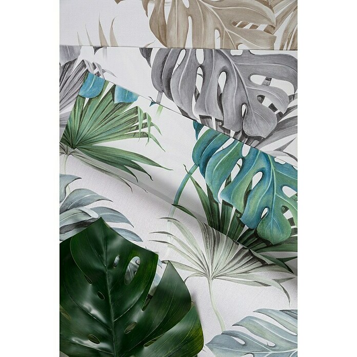 Floral, (Pastellgrün/Weiß, SCHÖNER Fensterblatt | x m) 10,05 BAUHAUS WOHNEN-Kollektion Spirit 0,53 New Vliestapete