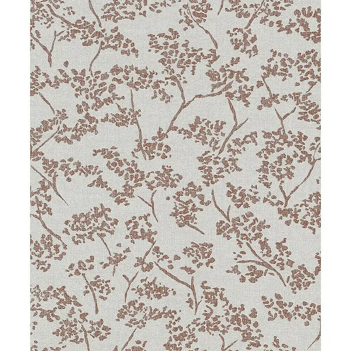 SCHÖNER WOHNEN-Kollektion New Spirit Vliestapete Blüten-Allover - Grau/Gold, Floral, 10,05 x 0,53 m - Ein dichtes Muster mit floralen Elementen in Rosttönen auf einem hellen texturierten Hintergrund, ideal für Heimtextilien und Dekor.
