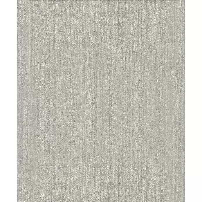 SCHÖNER WOHNEN-Kollektion New Spirit Vliestapete Struktur - Mittelgrau, Uni, 10,05 x 0,53 m - Hellgraue strukturierte Tapete mit feinen vertikalen Linien.