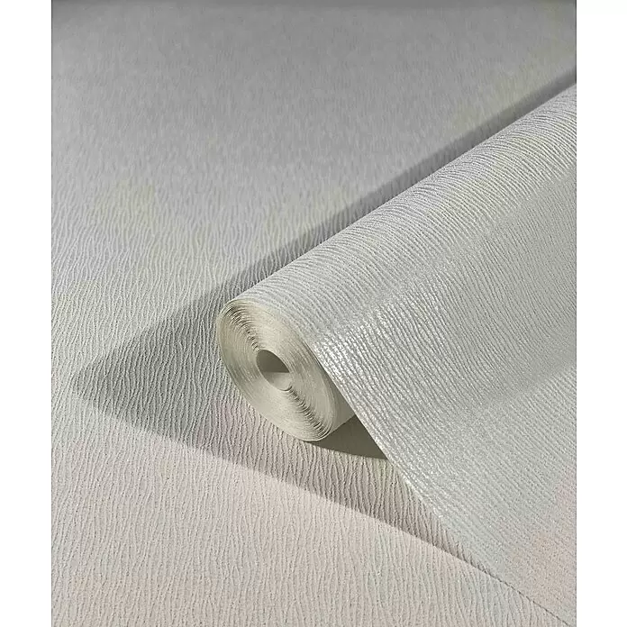 Marburg Sand & Stones Vliestapete Dune I - Silbercreme, Uni, 10,05 x 0,53 m - Detailaufnahme
