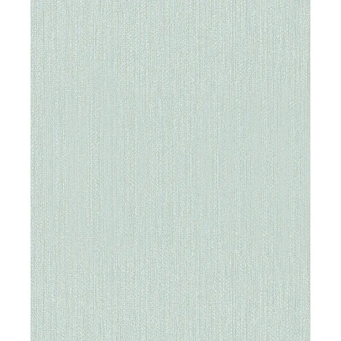 SCHÖNER WOHNEN-Kollektion New Spirit Vliestapete Struktur - Hellgrün, Uni, 10,05 x 0,53 m - Das Bild zeigt eine Nahaufnahme einer hellblauen Textiltapete mit feiner, vertikaler Struktur, ideal für eine elegante Wandgestaltung.