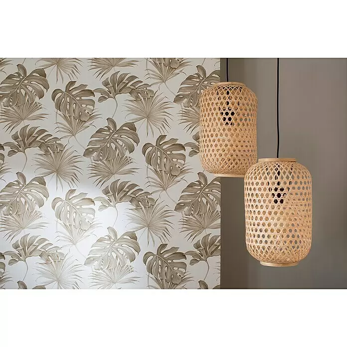 SCHÖNER WOHNEN-Kollektion New Spirit Vliestapete Fensterblatt - Beige/Weiß, Floral, 10,05 x 0,53 m - Stimmungsaufnahme