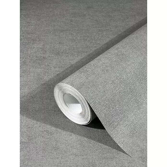 Marburg Sand & Stones Vliestapete Shades - Pastelldunkelgrau, Uni, 10,05 x 0,53 m - Detailaufnahme