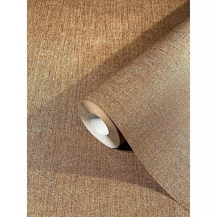 SCHÖNER WOHNEN-Kollektion New Spirit Vliestapete - Goldbraun, Uni, 10,05 x 0,53 m - Gerollte, texturierte Tapete in Metallic-Bronze mit feinem Glitzereffekt.