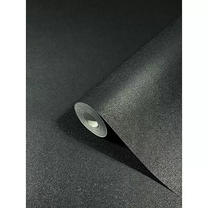 SCHÖNER WOHNEN-Kollektion New Spirit Vliestapete - Schimmerschwarz, Uni, 10,05 x 0,53 m - Detailaufnahme