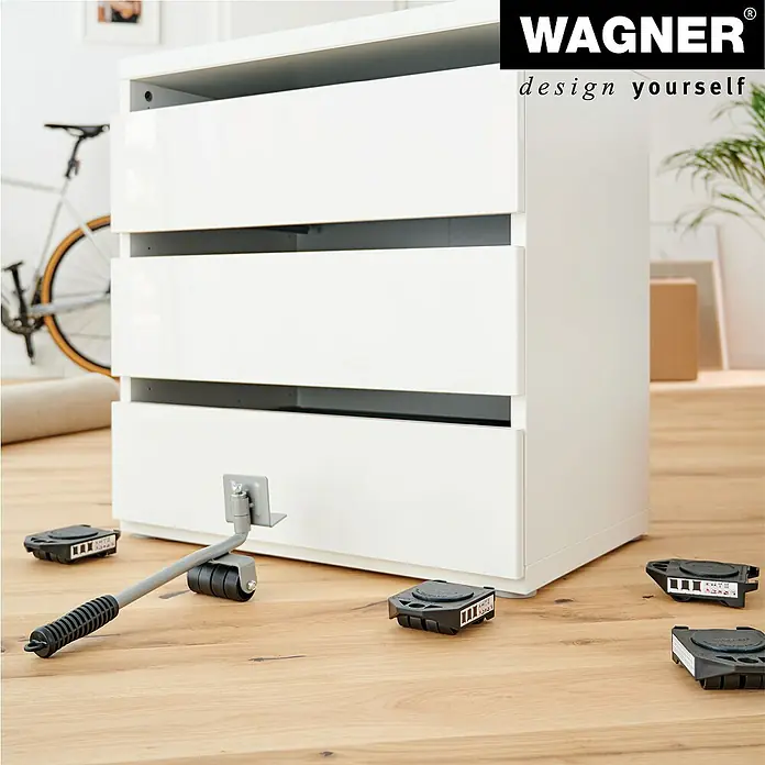 Stabilit Transportroller - L x B x H: 11,7 x 7,9 x 3,4 cm, Traglast: 200 kg, Kunststoff - Praktischer Möbelheber mit Rollen zum einfachen Anheben und Bewegen von Möbeln und schweren Gegenständen.