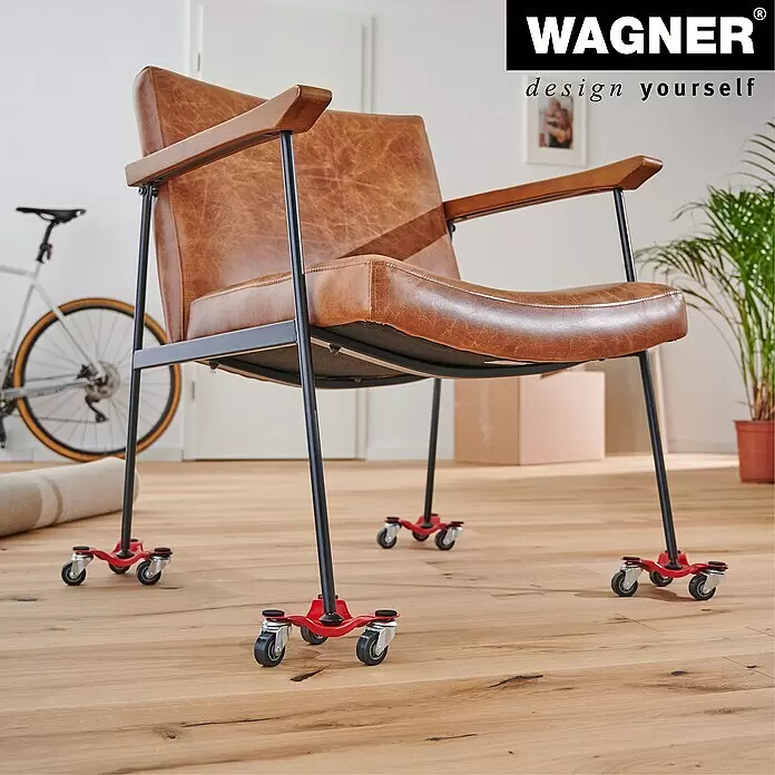Wagner System Transportroller MM 1193 - L x B x H: 160 x 160 x 60 mm, Traglast: 60 kg, Stahl - Anwendungsbeispiel