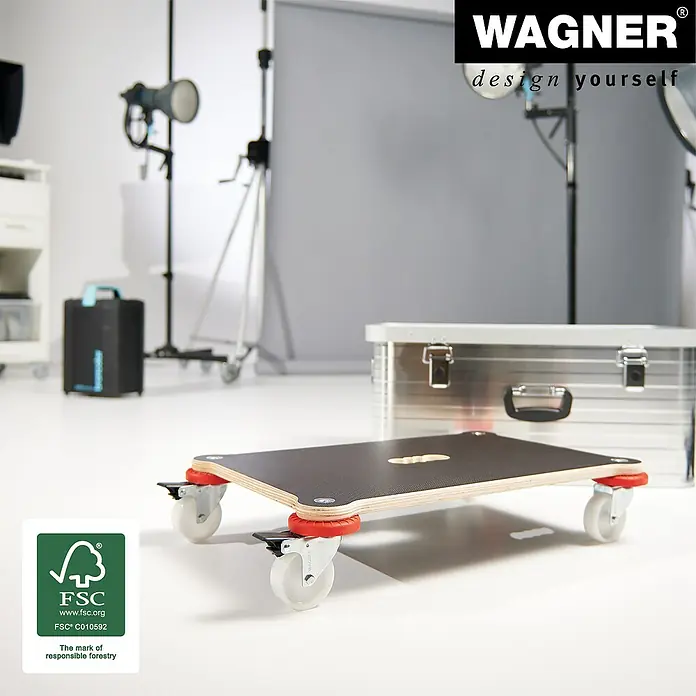 Wagner System Transportroller Protection MM 1370 - L x B x H: 600 x 400 x 123 mm, Traglast: 200 kg, Holz - Produktansicht: Der Wagner Möbelroller MM 1316 ist ein flexibler Helfer für den Transport. Robust und vielseitig verwendbar.