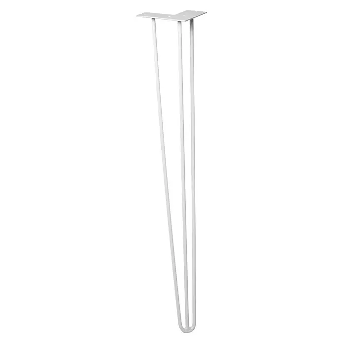 Wagner System Möbelfuß Hairpinlegs - Stahl, Höhe: 71 cm, Licht Grau - Die elegante, weisse Haarnadel-Tischbein verfügt über ein einzigartiges Design und bietet eine robuste Unterstützung für Ihre Möbel.