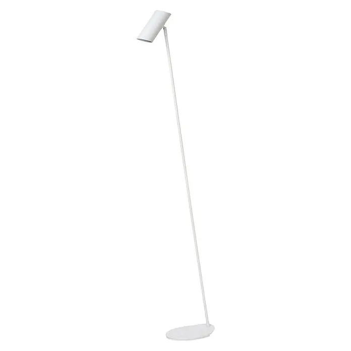 Lucide Hester Stehleuchte - Höhe: 134 cm, GU10, Weiß - Elegante, weiße Stehlampe mit minimalistischem Design. Perfekt als Leselampe oder zur Beleuchtung dunkler Ecken.