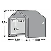 ShelterLogic Gerätehaus (180 x 180 x 180 cm, Polyethylen, Grammatur: 210 g/m², Grau)